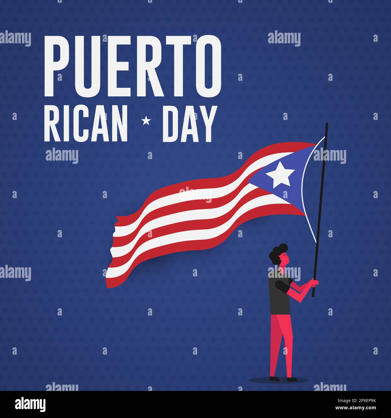 Puerto-Ricanischer Tag. Unabhängigkeit und Freiheit Happy Holiday Festival Konzept. Vektordarstellung. Stock Vektor