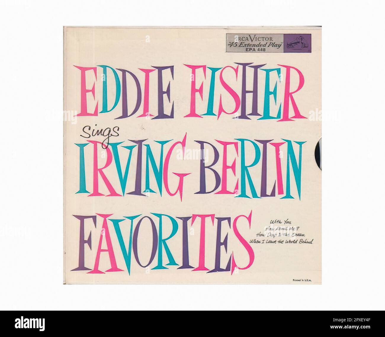 Fisher Eddie - 1957 01 A - Vintage 45 U/MIN Musik Vinyl Schallplatte Stockfoto