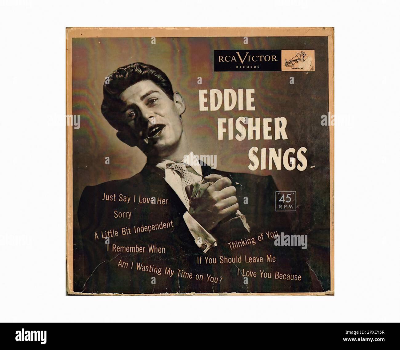 Fisher Eddie - 1952 01 A - Vintage 45 U/MIN Musik Vinyl Schallplatte Stockfoto