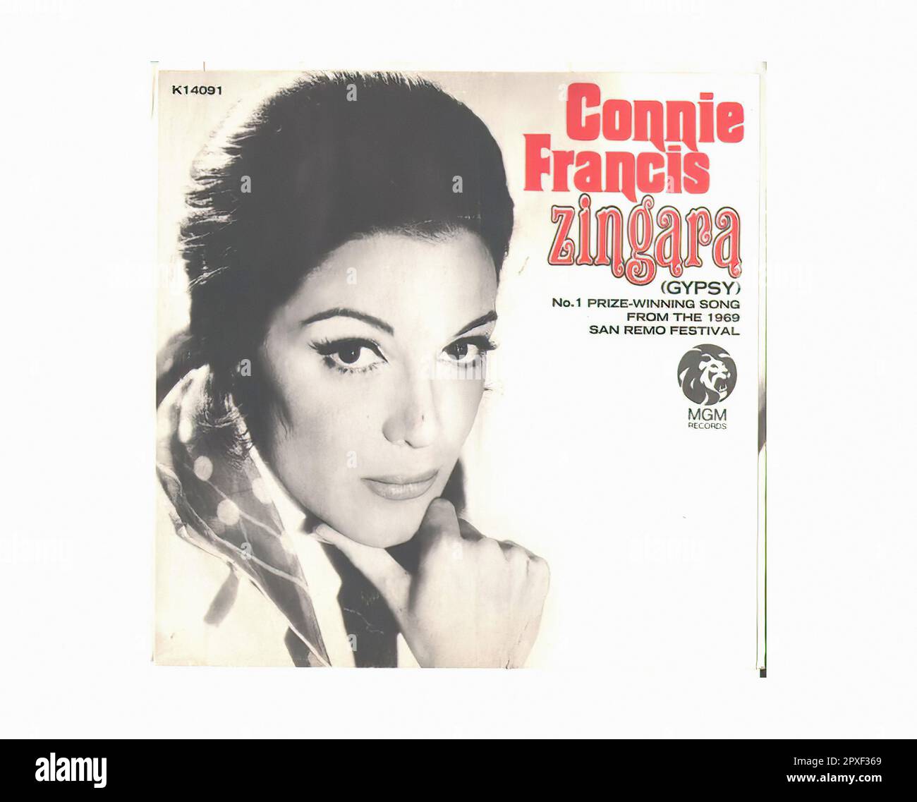 Francis Connie - 1969 11 B - Vintage 45 U/MIN Musik Vinyl Schallplatte Stockfoto