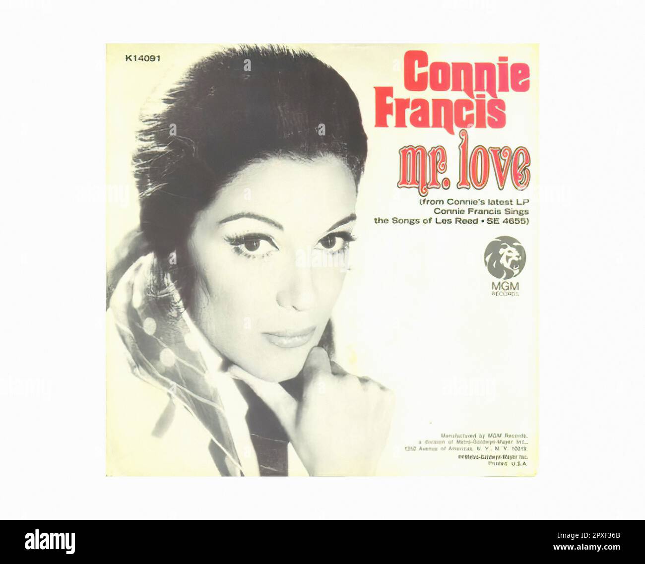Francis Connie - 1969 11 A - Vintage 45 U/MIN Musik Vinyl Schallplatte Stockfoto
