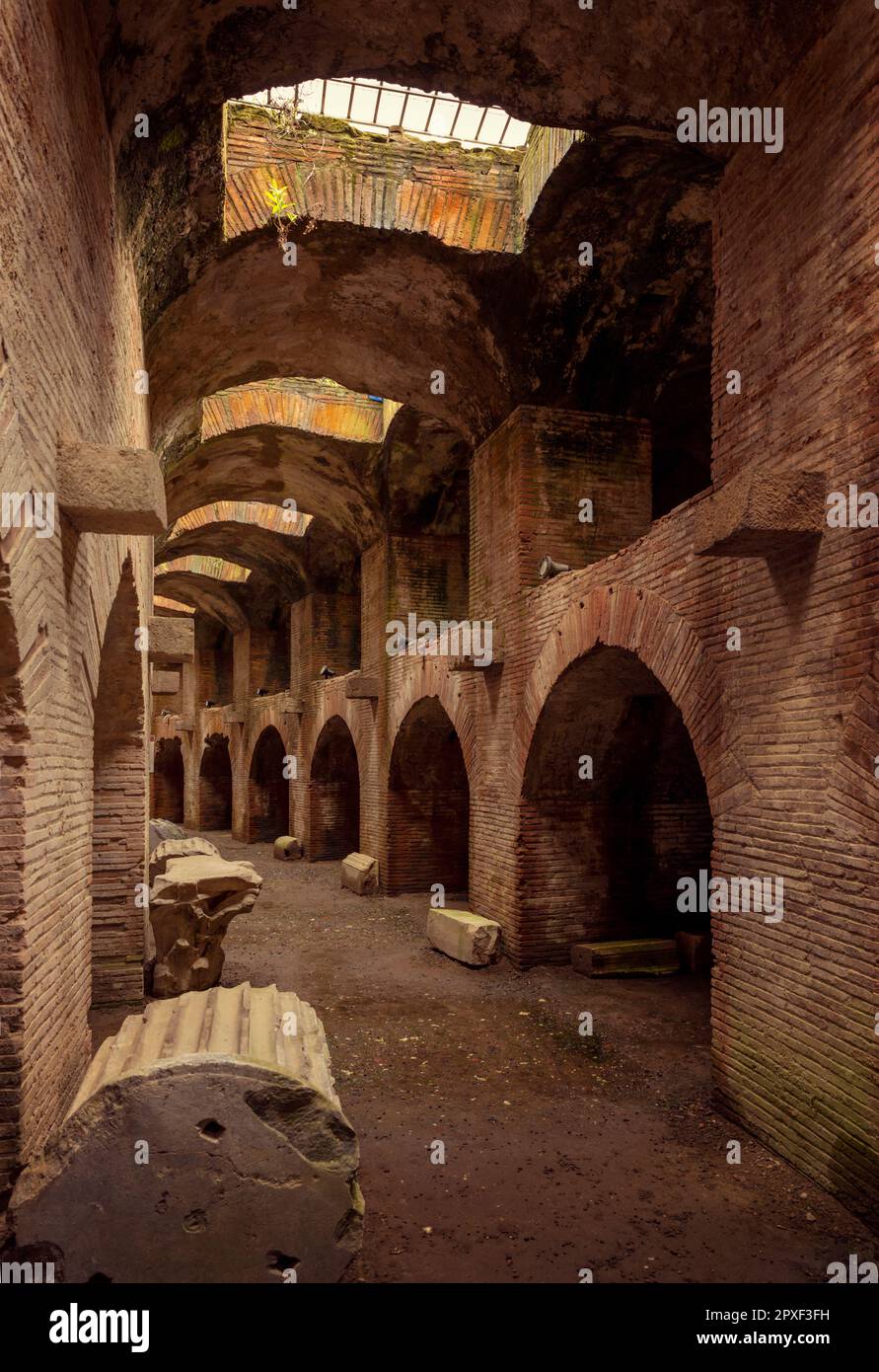 Flavianisches Amphitheater in Pozzuoli, Neapel, Italien Stockfoto