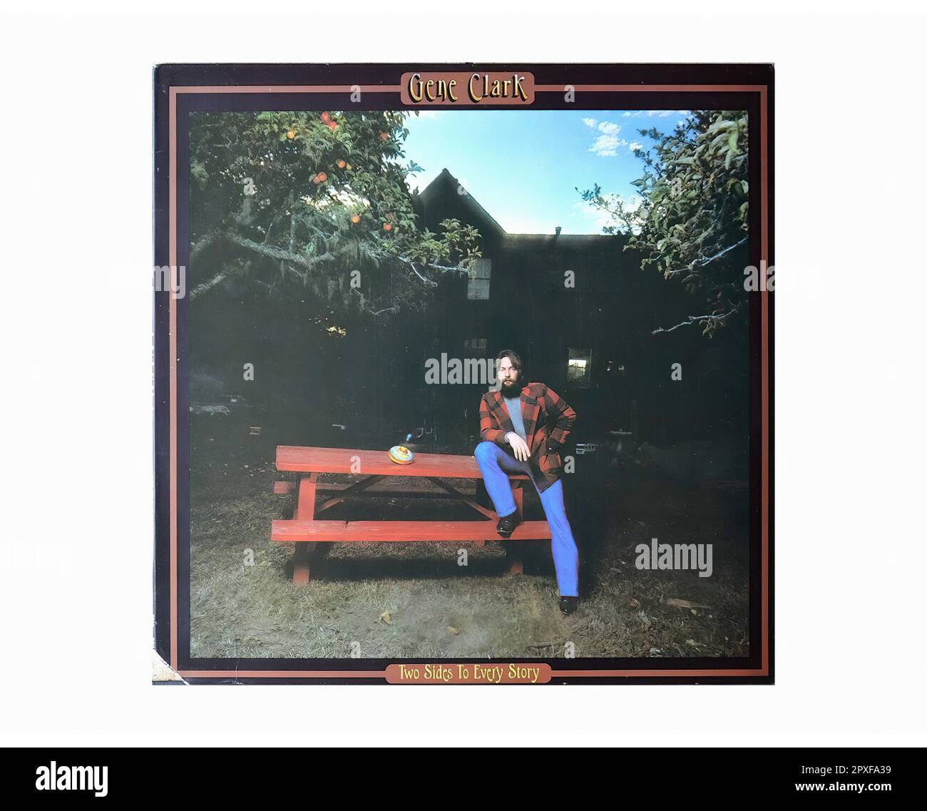 Gene Clark - zwei Seiten jeder Geschichte - Vintage L.P Music Vinyl Record Stockfoto