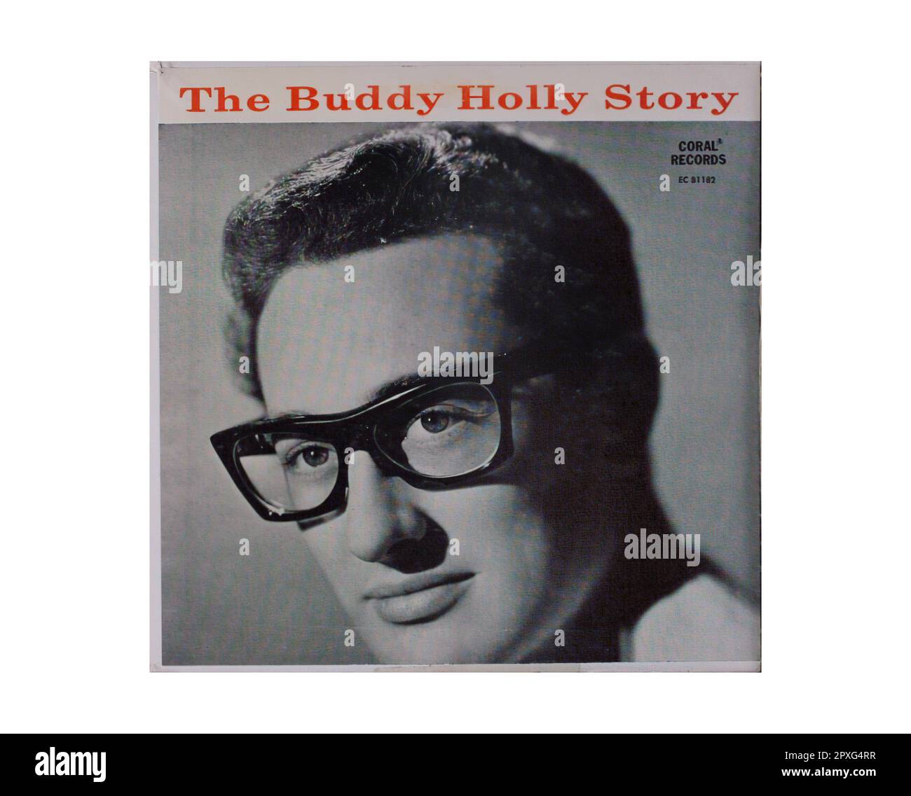 Holly Buddy 1959 01 – längere Spieldauer 45 U/MIN – Vintage Vinyl-Schallplattenhülle Stockfoto