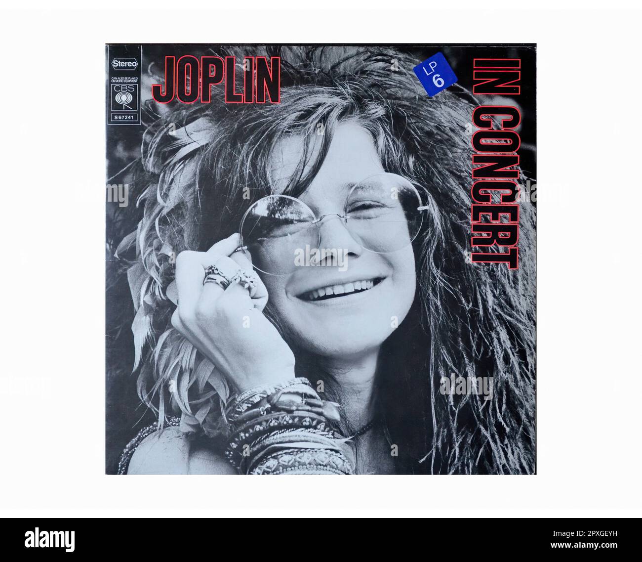 Janis Joplin - in Concert - Vintage L.P Musik Vinyl Schallplatte Stockfoto