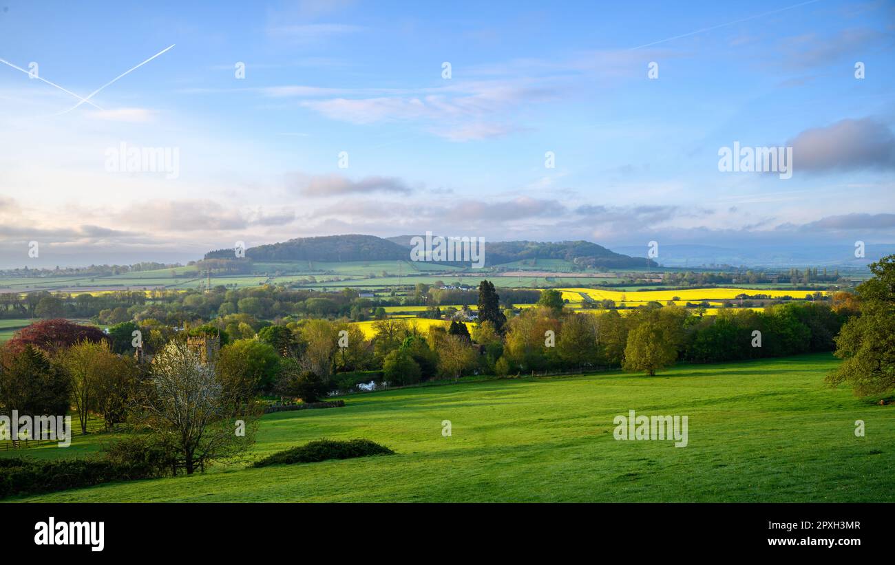 Am frühen Morgen landschaftlich reizvolle Landschaft Stockfoto