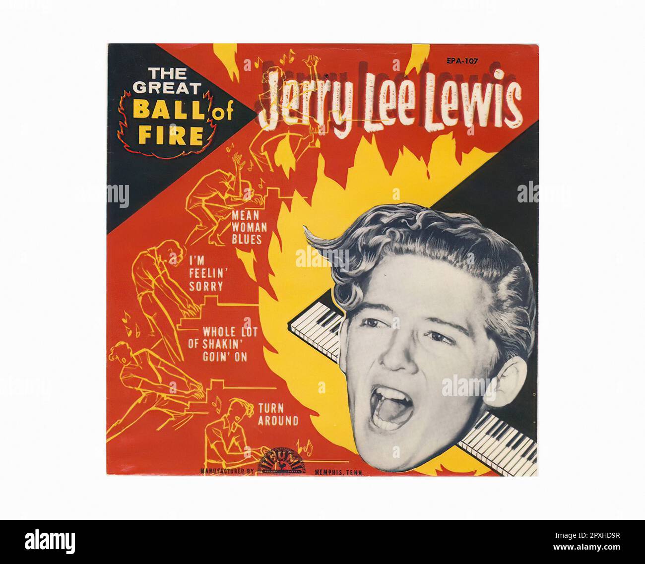 Lewis Jerry Lee - 1957 01 A - Vintage 45 U/MIN Musik Vinyl Schallplatte Stockfoto