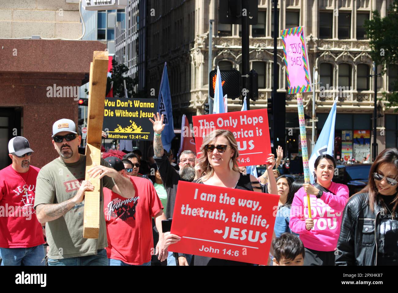 New Glass, Jesus March, Downtown Dallas Stockfoto