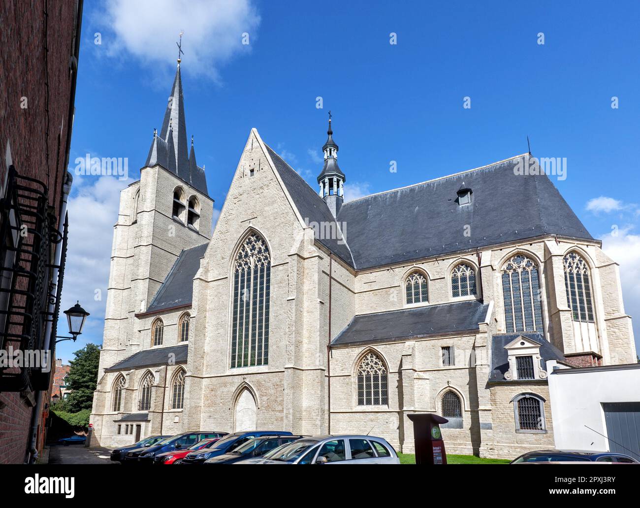 St. Johannes Kirche, St. Janskerk, gotische Kirche aus dem 15. Jahrhundert in der Altstadt, Mechelen, Belgien Stockfoto