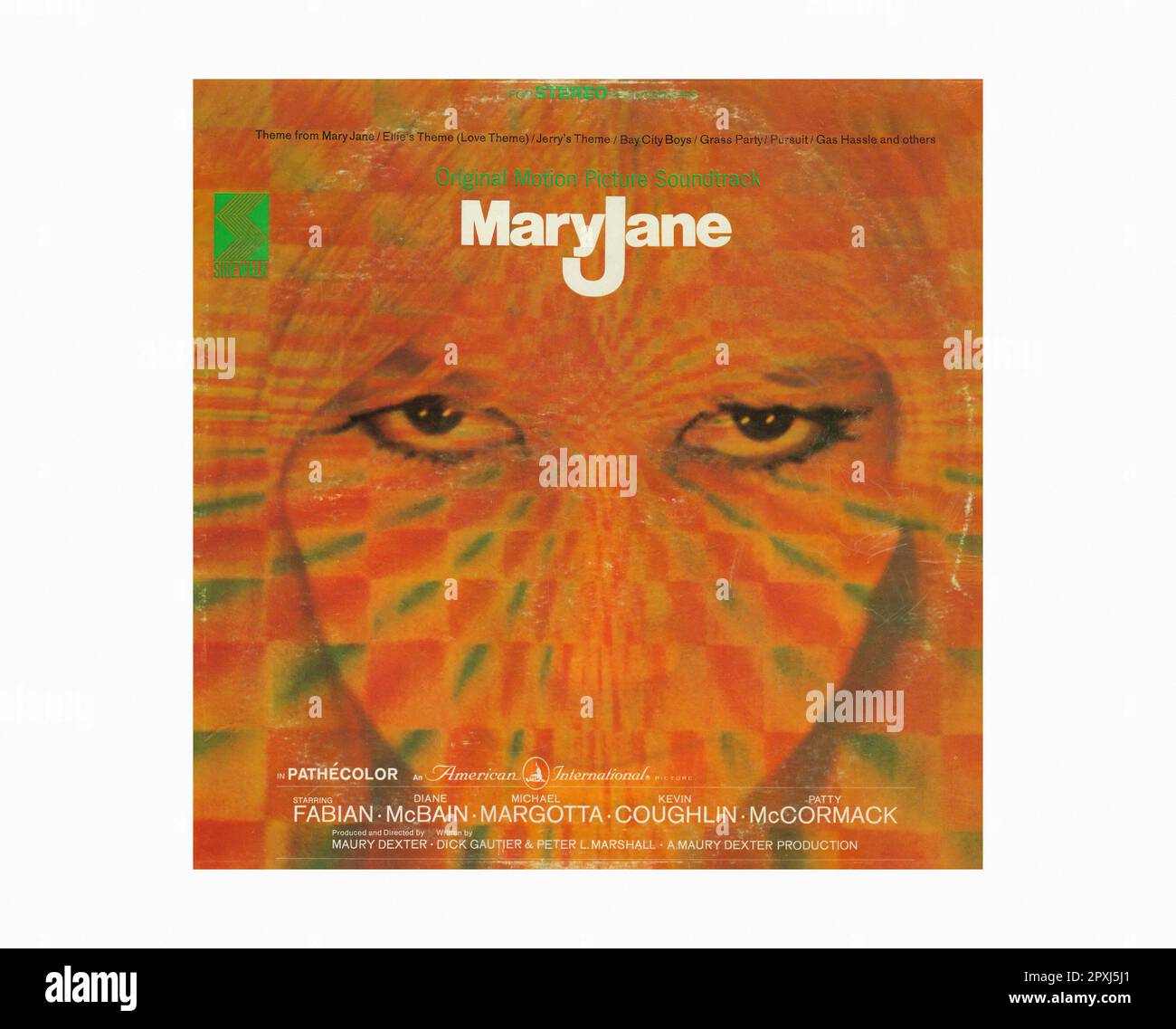 Mary Jane [1968. Soundtrack] - Vinyl-Schallplattenhülle Im Vintage-Stil Stockfoto