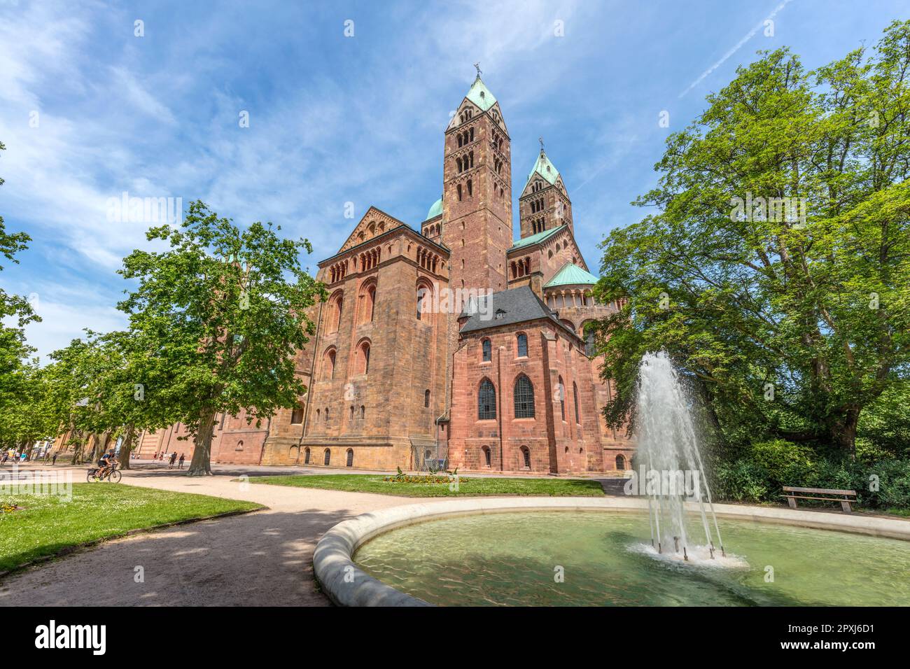 Speyer Kathedrale (dom) oder Kaiserliche Kathedrale Basilika der Himmelfahrt und St. Stephen, romanisch from1061. UNESCO-Weltkulturerbe. Speyer. Stockfoto