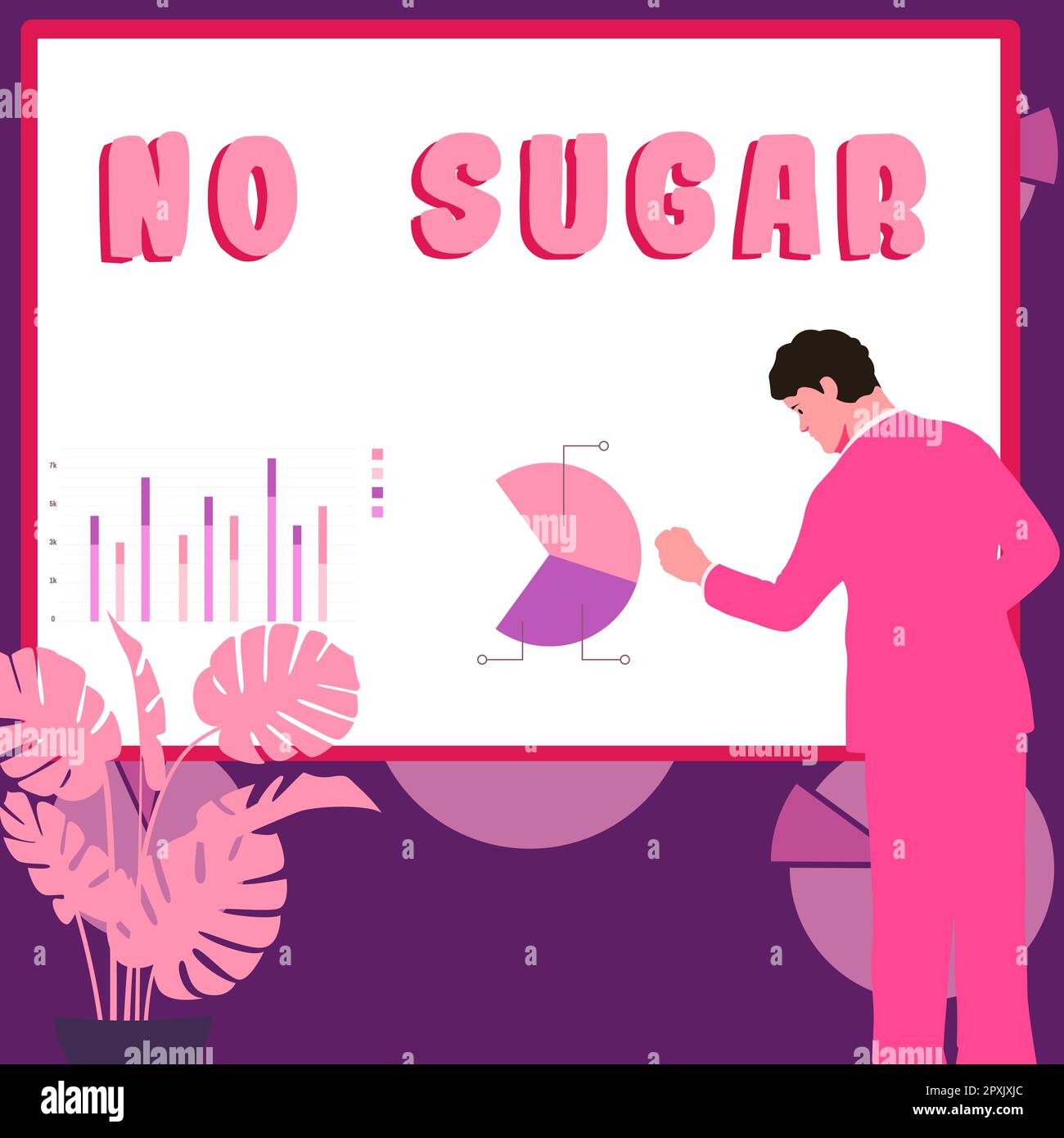 Die konzeptionelle Überschrift No Sugar, Internet Concept wurde zurückgelassen und durch künstliche Süßungsmittel ersetzt Stockfoto