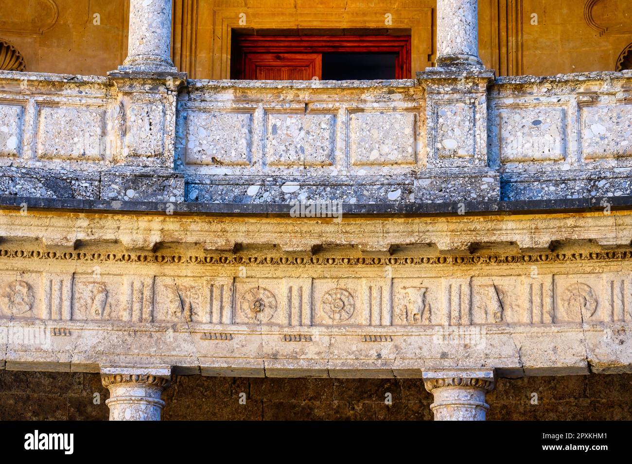 Palast Karl V., architektonisches Merkmal, Alhambra, Granada, Andalusien, Spanien Stockfoto