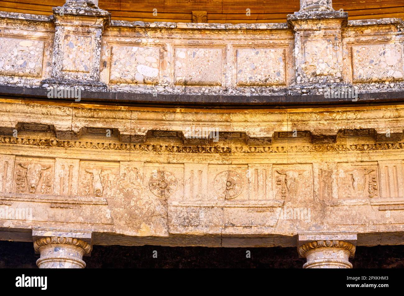 Palast Karl V., architektonisches Merkmal, Alhambra, Granada, Andalusien, Spanien Stockfoto