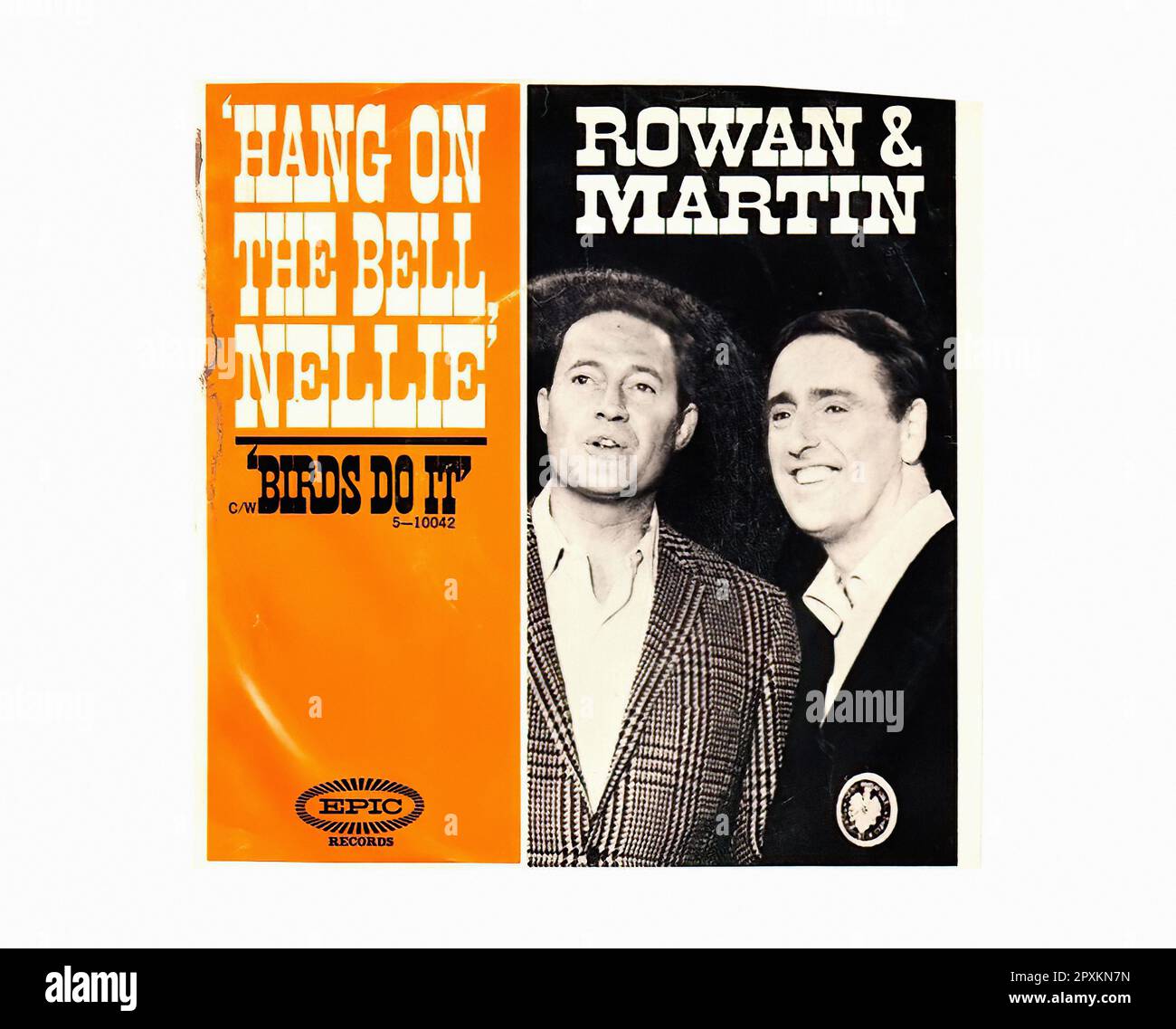 Rowan & Martin - 1966 B - Vintage 45 U/MIN Musik Vinyl Schallplatte Stockfoto