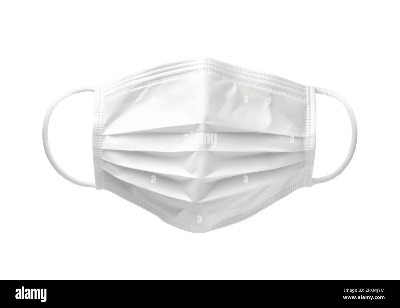 Medizinische Gesichtsmaske isoliert auf weißem Hintergrund mit Beschneidungspfad Stockfoto