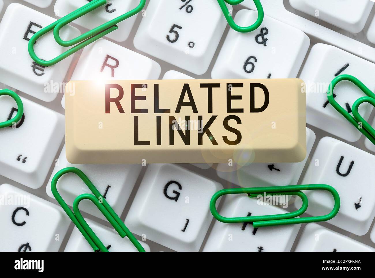 Handschrift Text Verwandte Links, Geschäftsansatz Website innerhalb einer Webseite Querverweise Hotlinks Hyperlinks Stockfoto