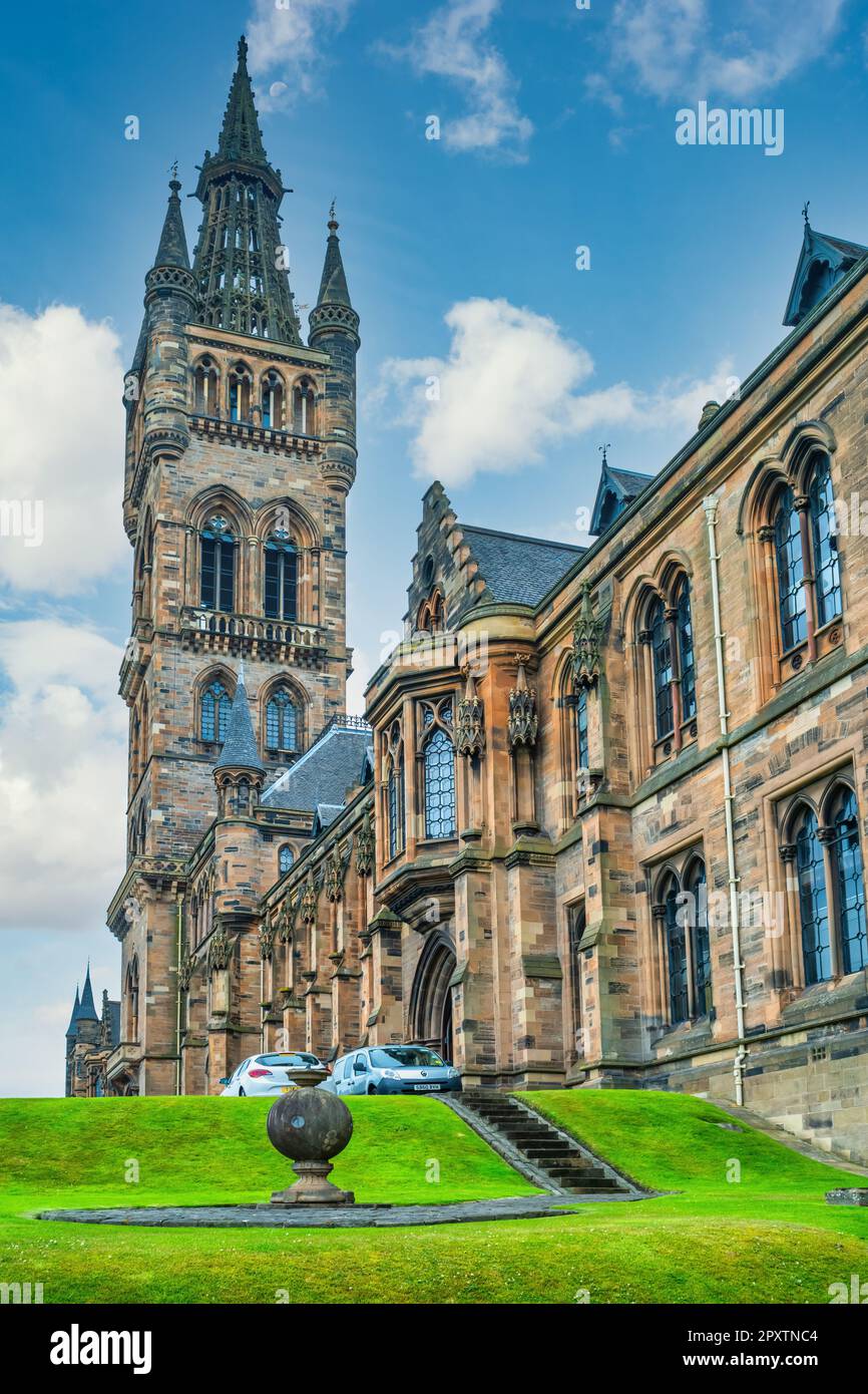 Hauptgebäude der Universität Glasgow in Glasgow, Schottland Stockfoto