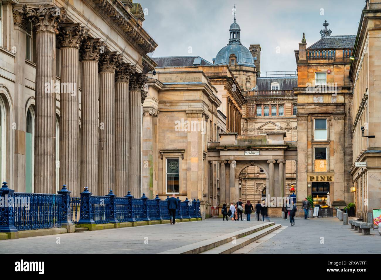 Royal Exchange Square im Zentrum von Glasgow, Schottland Stockfoto