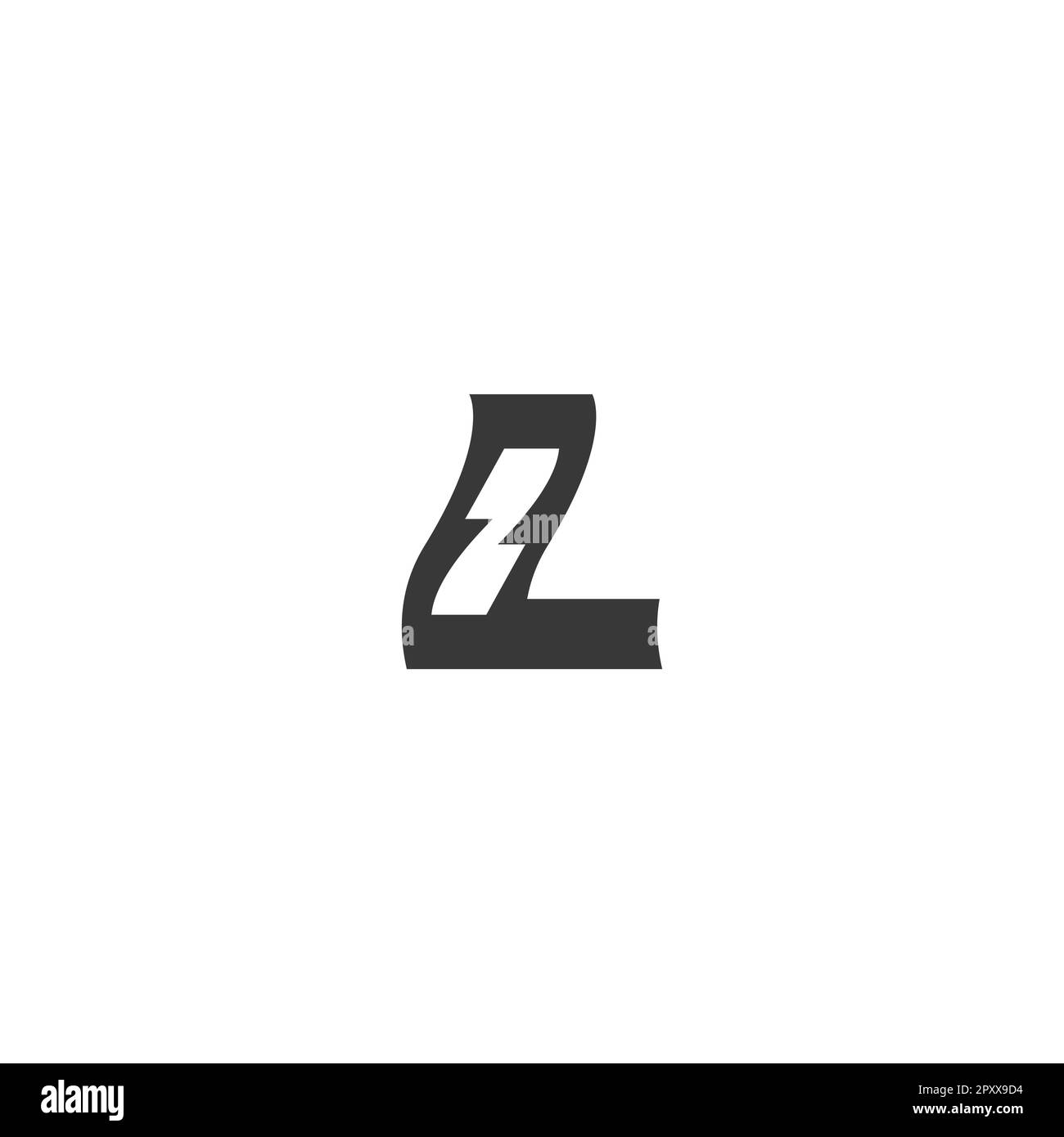 Buchstaben Initialen Monogramm Logo LZ, ZL, Z und L. Stock Vektor