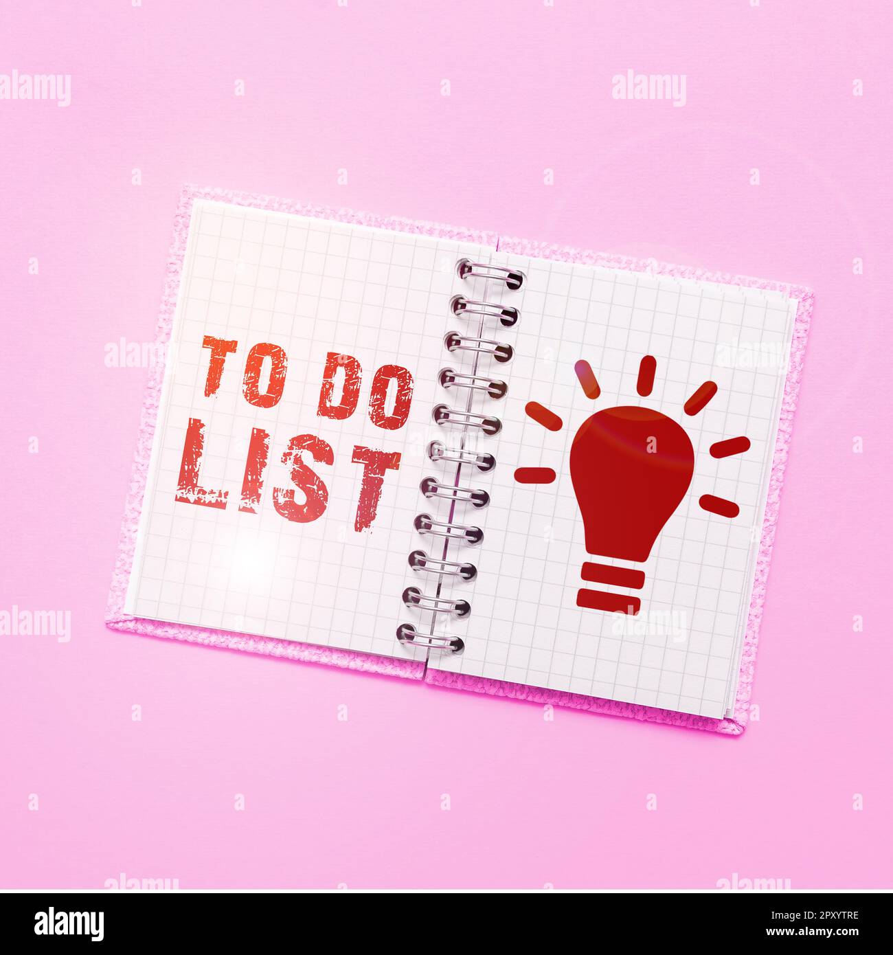 ToDoListe mit handschriftlichem Text, Wort für eine Struktur, die