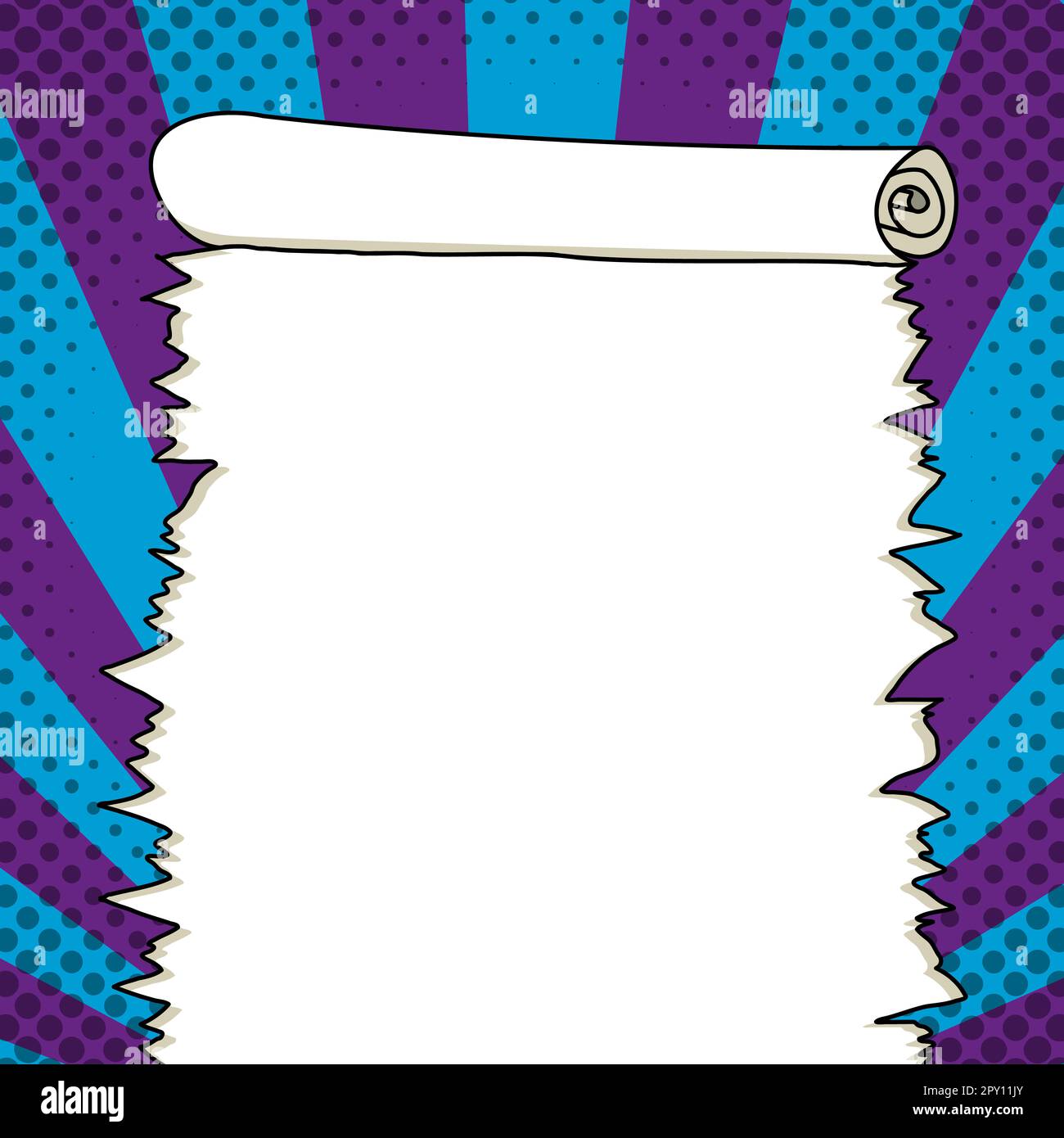 Comic-Sprechblase Mit Copy Space Und Doodles. Leere Auflösungsvorlage Stockfoto