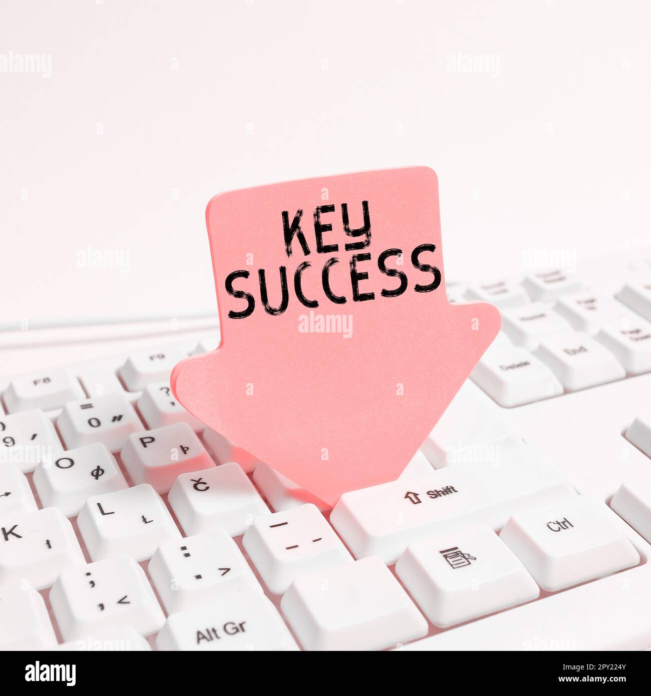 Konzeptionelle Beschriftung Schlüsselerfolg, Word für Hauptindikator für Effektivität und Produktivität Stockfoto