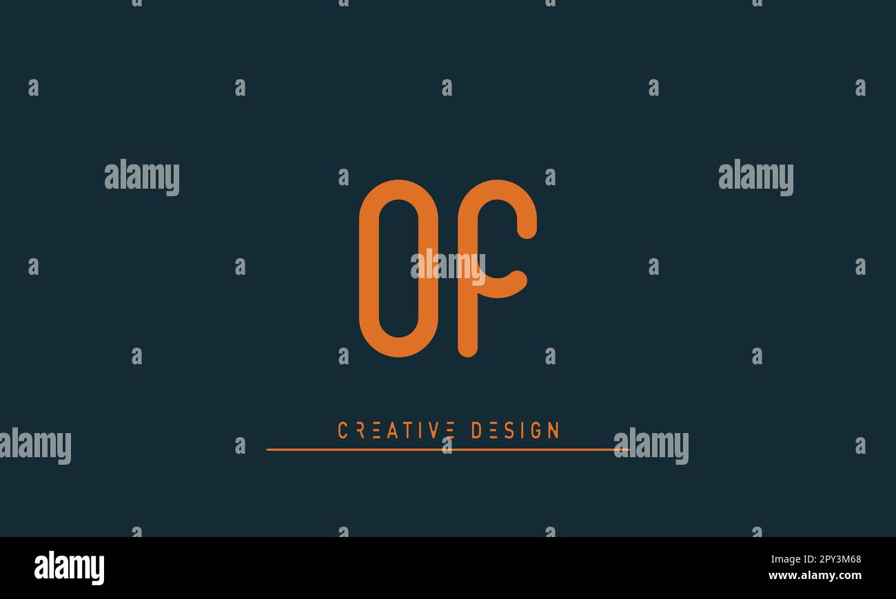 Buchstabe Modern Creative Logo VON , FO Stock Vektor