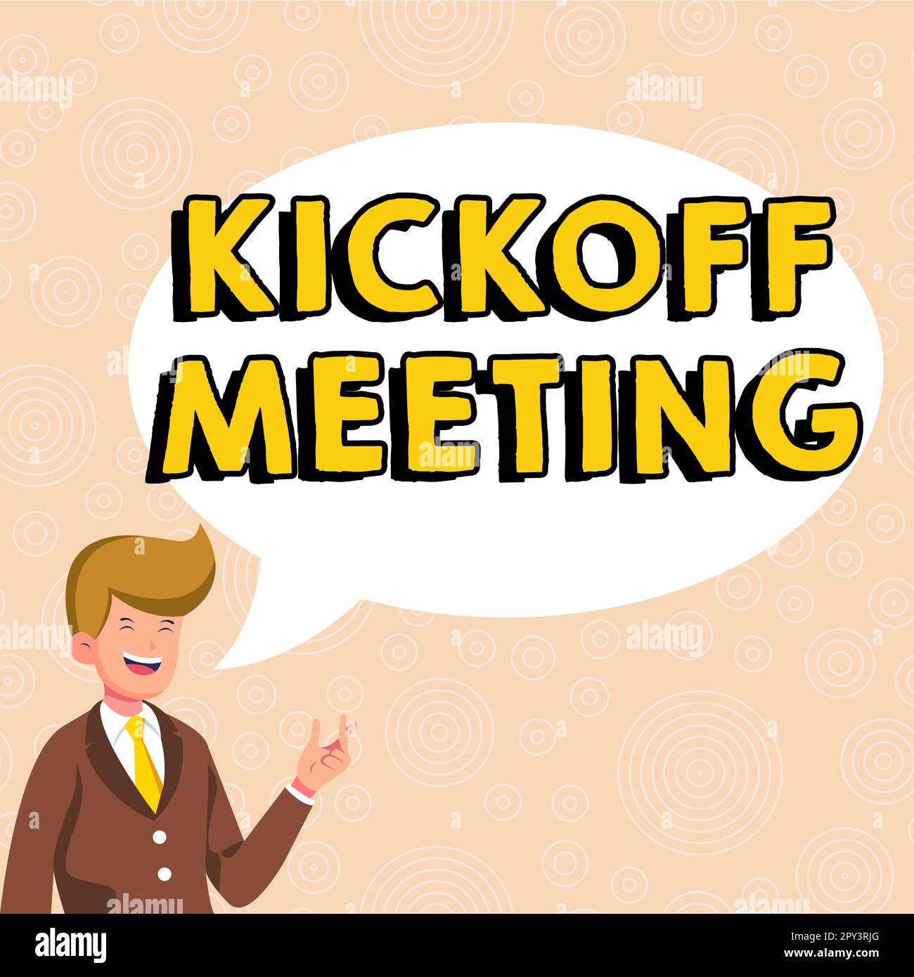 Konzeptpräsentation Kickoff Meeting, Konzeptfoto Spezialdiskussion über die Legalität des Projekts Stockfoto