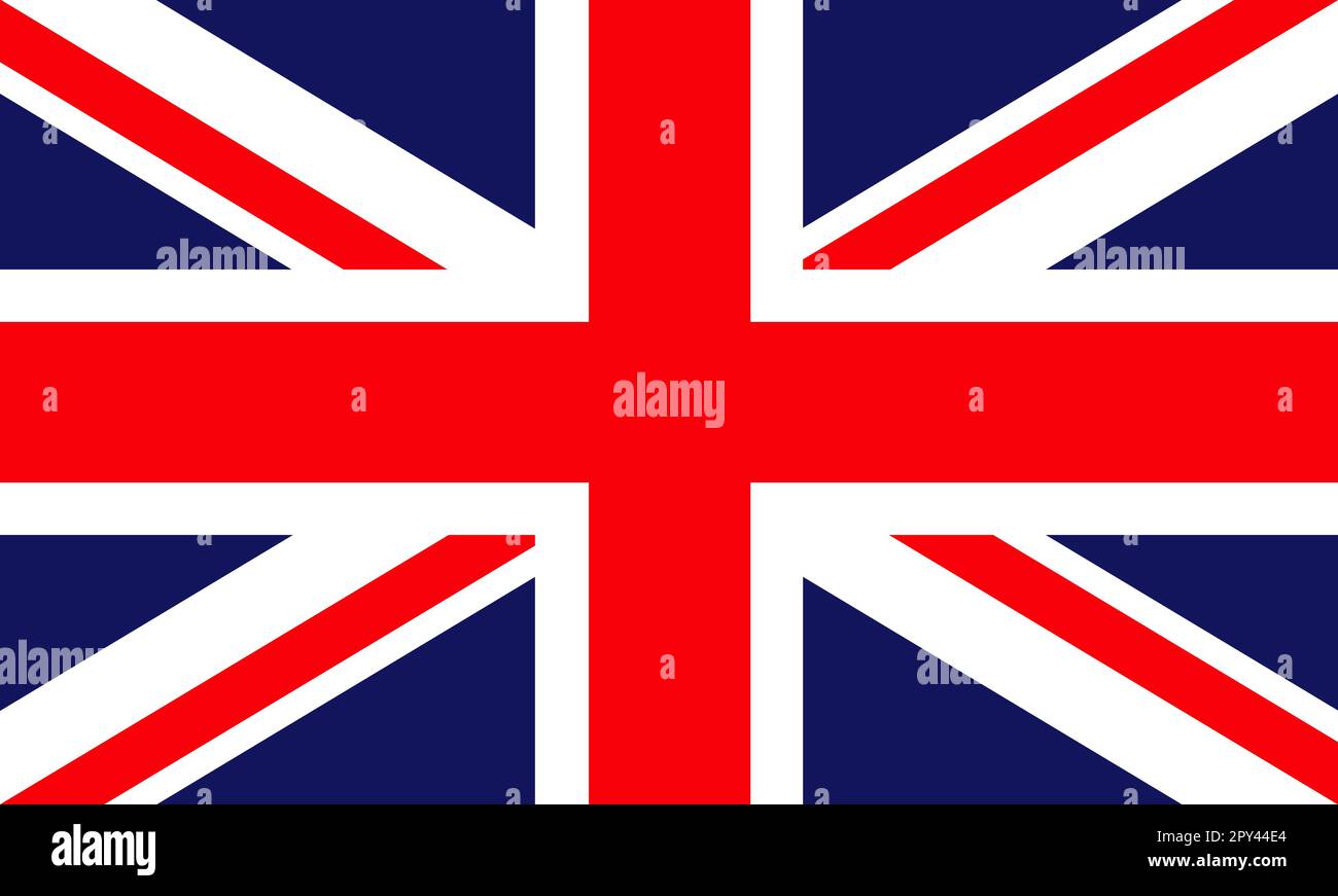 Britische Flagge, Gewerkschaftsflagge oder Union Jack, Vektordarstellung Stock Vektor