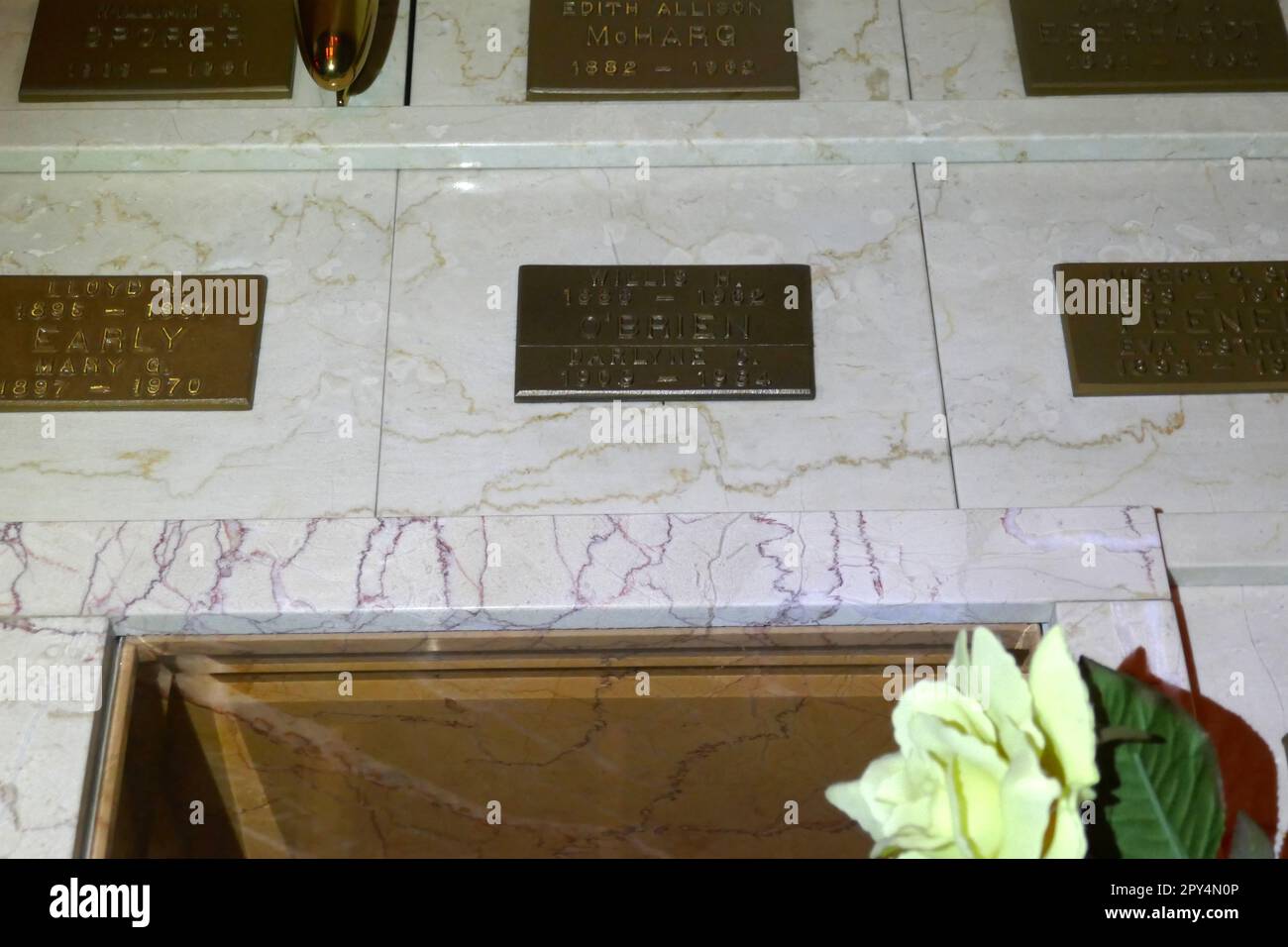 Los Angeles, Kalifornien, USA 2. Mai 2023 Animator Willie O'Brien Niche/Grave in der Deodora Hall South in der Chapel of the Pines am 2. Mai 2023 in Los Angeles, Kalifornien, USA. Foto: Barry King/Alamy Stock Photo Stockfoto