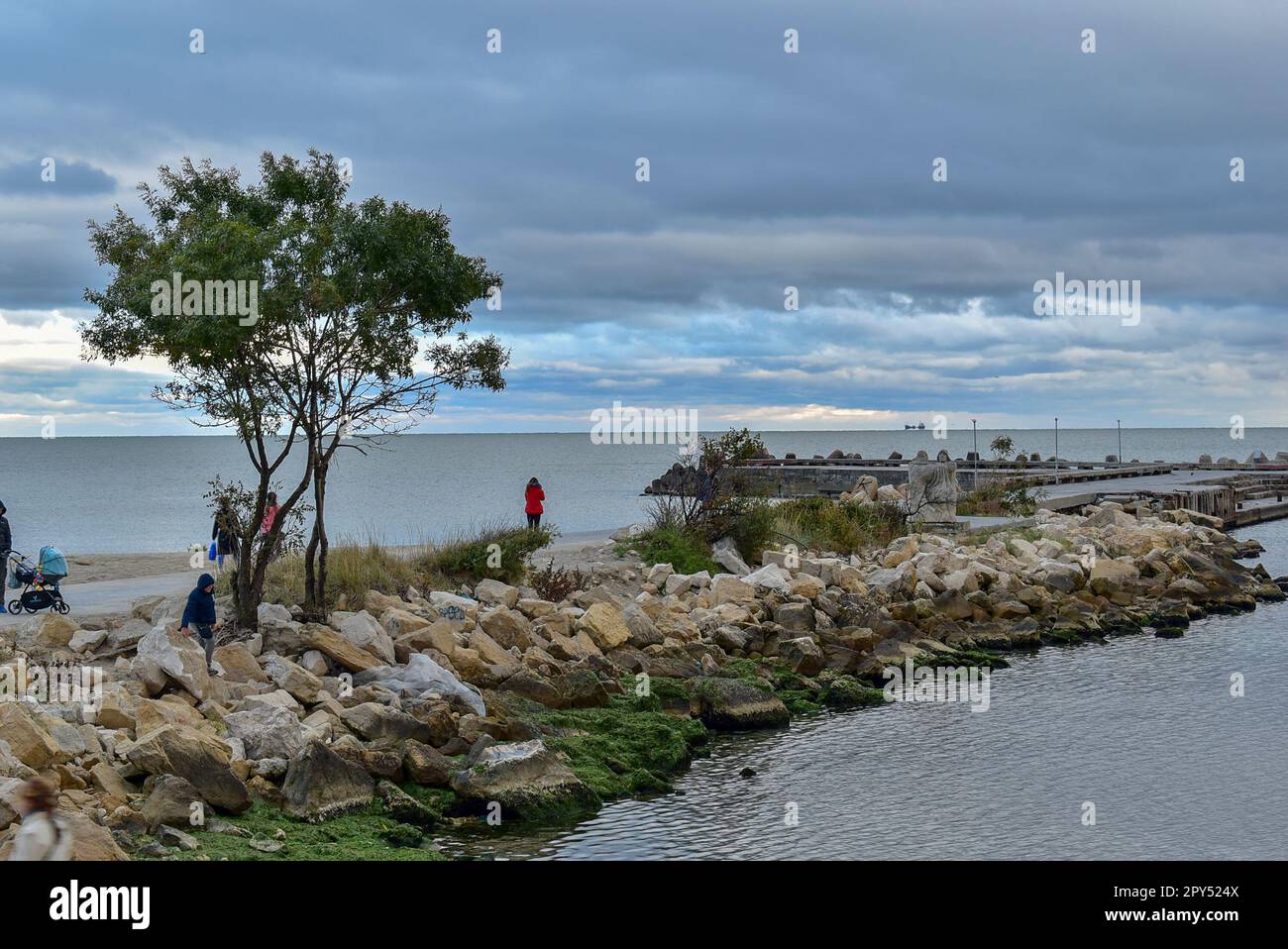 Varna ist eine Stadt im Nordosten Bulgariens, gelegen an den Ufern des Schwarzen Meeres und den See Varna und ist das administrative Zentrum der Gemeinde Stockfoto