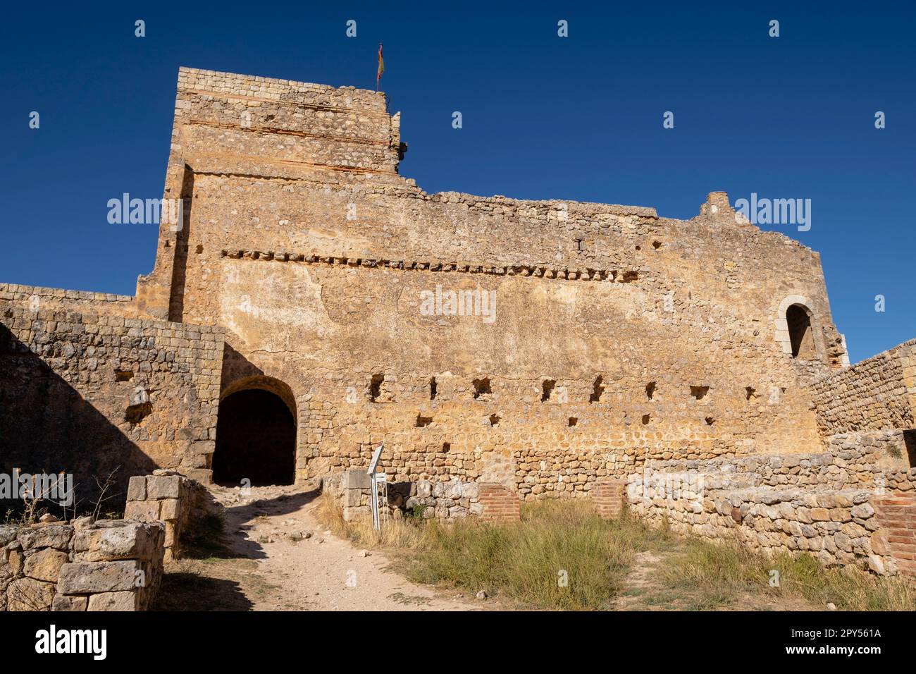 alcazar, Castillo de Gormaz, Siglo X, Gormaz, Soria, Comunidad Autónoma de Castilla, Spanien, Europa Stockfoto