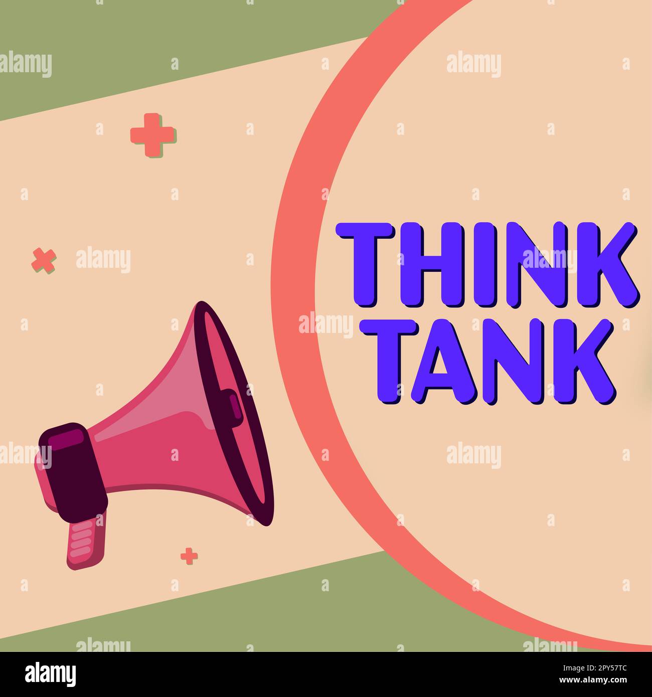 Textunterschrift mit Think Tank. Internet-Konzept Denken an innovative wertvolle Lösungen erfolgreiche Ideen Stockfoto