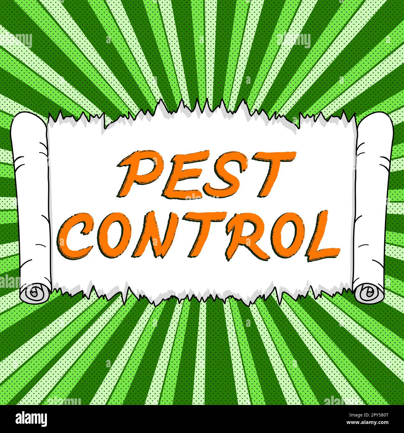 Schreiben mit Anzeige von Text Pest Control. Business Showcase Tötung zerstörerischer Insekten, die Nutzpflanzen und Nutztiere angreifen Stockfoto