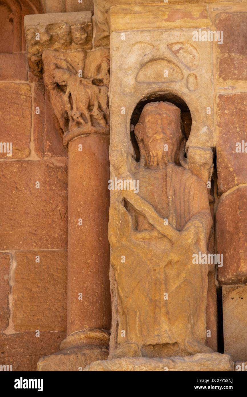 Alfonso VIII, Iglesia de Santo Domingo, Románico, siglo XII, Soria, Comunidad Autónoma de Castilla, Spanien, Europa Stockfoto