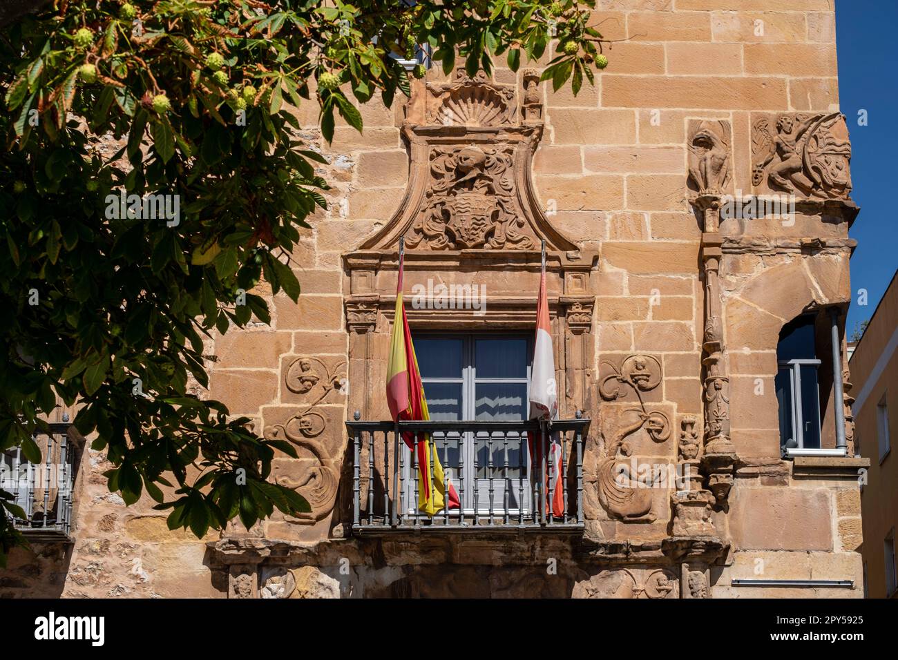 Palacio de los Ríos y Salcedo, Renacentista, siglo XVI, Archivo Histórico Provincial, Soria, Comunidad Autónoma de Castilla, Spanien, Europa Stockfoto