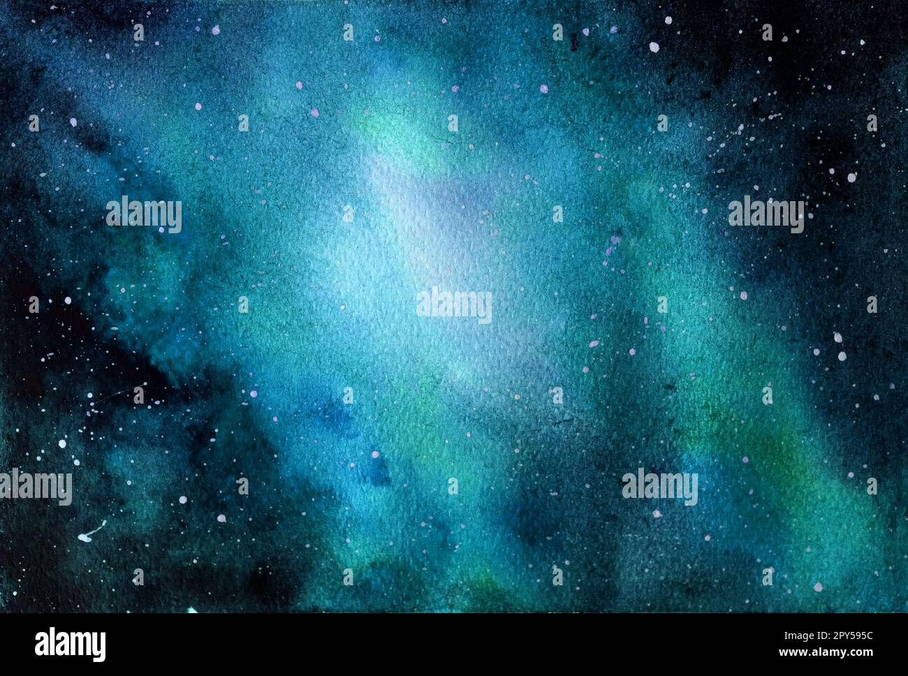 Aquarell Hintergrund Himmel blau abstraktes Design Licht Stockfoto