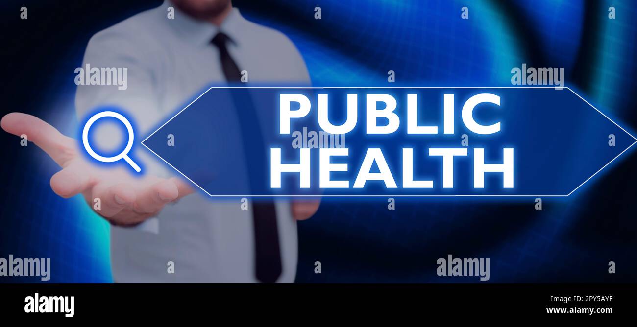 Handschrifttext Public Health. Wort geschrieben über die Förderung einer gesunden Lebensweise für die Gemeinschaft und ihre Menschen Stockfoto