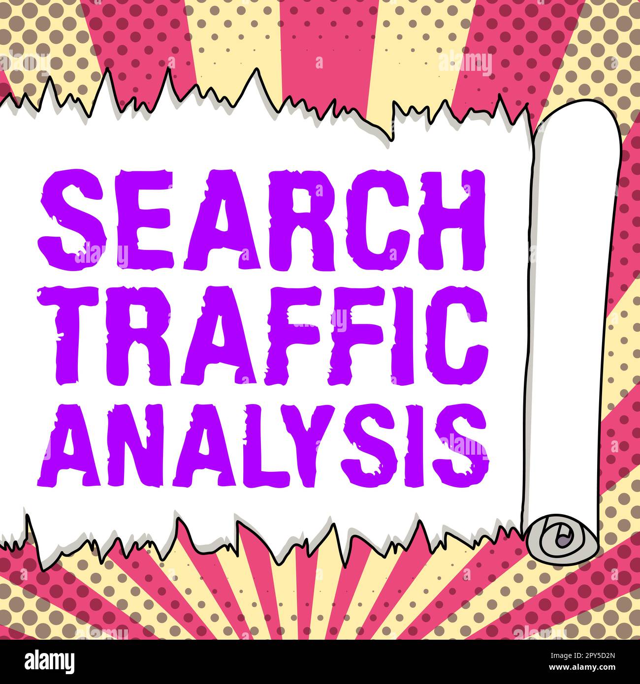Handgeschriebenes Schild Suche Verkehrsanalyse. Internet Concept Service, mit dem Internetnutzer nach Inhalten suchen können Stockfoto