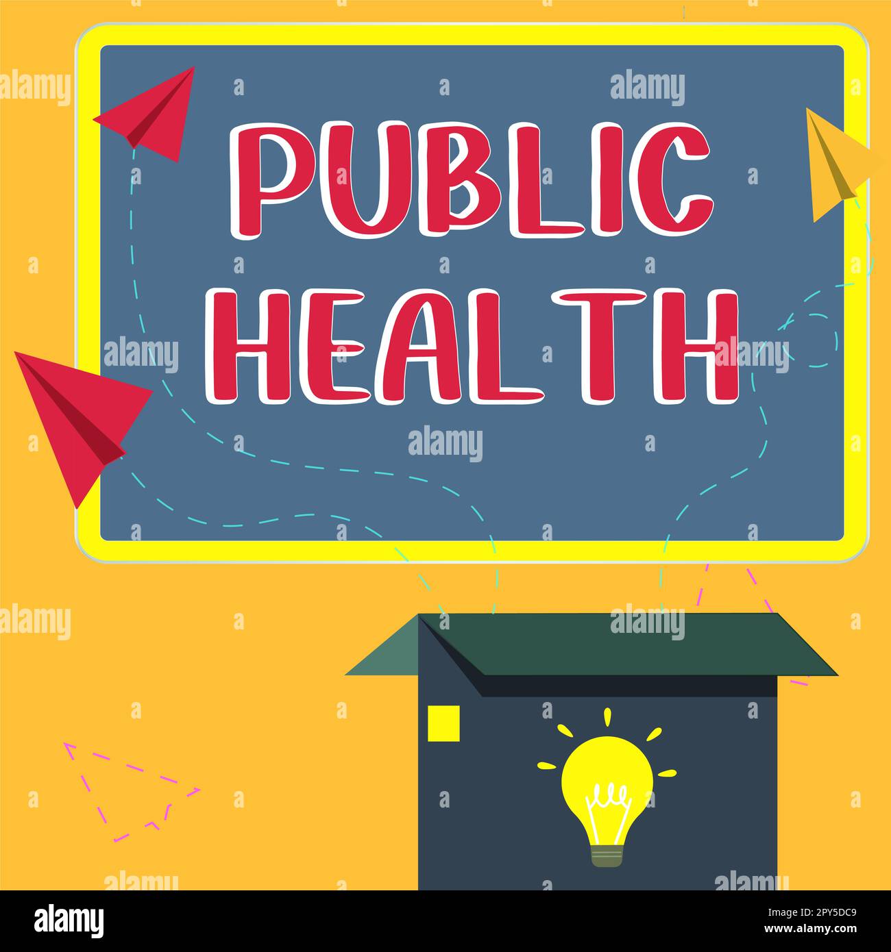 Inspiration zeigt Zeichen Public Health. Konzeptfoto zur Förderung eines gesunden Lebensstils für die Gemeinschaft und ihre Menschen Stockfoto