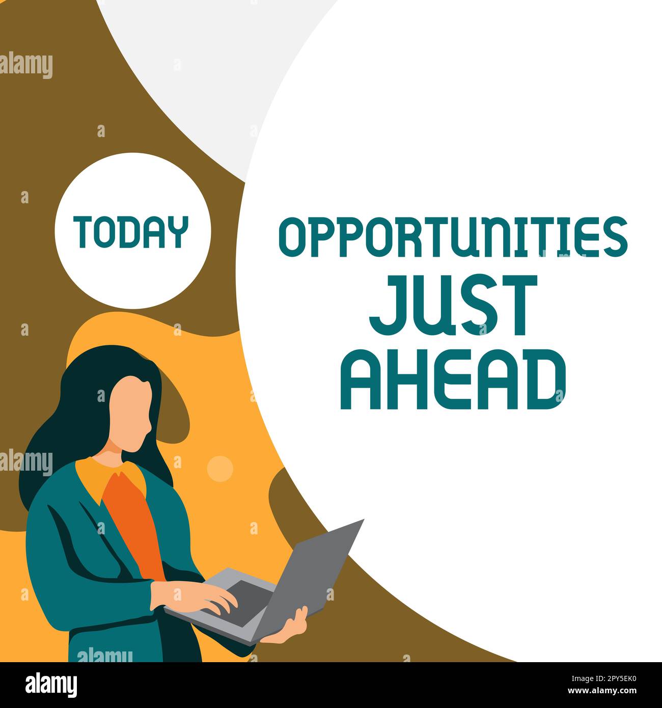 Schreiben und Anzeigen von Textmöglichkeiten direkt vor uns. Geschäftsüberblick Zusammenstellung von Umständen, die es ermöglichen, etwas in kurzer Zeit zu tun Stockfoto