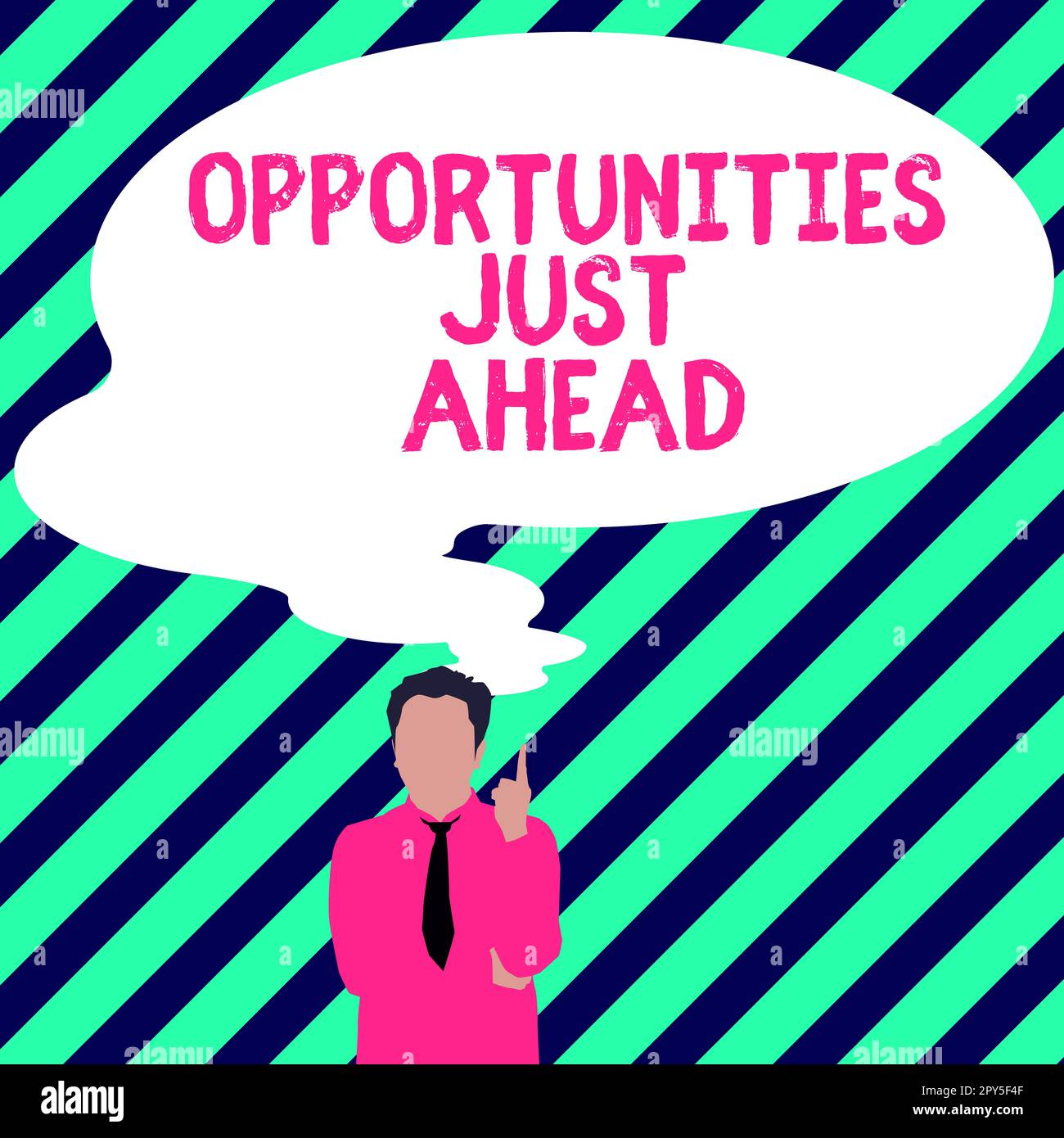 Textzeichen, das die Chancen direkt vor Ihnen anzeigt. Ein paar Umstände, die es ermöglichen, etwas in kurzer Zeit zu tun Stockfoto