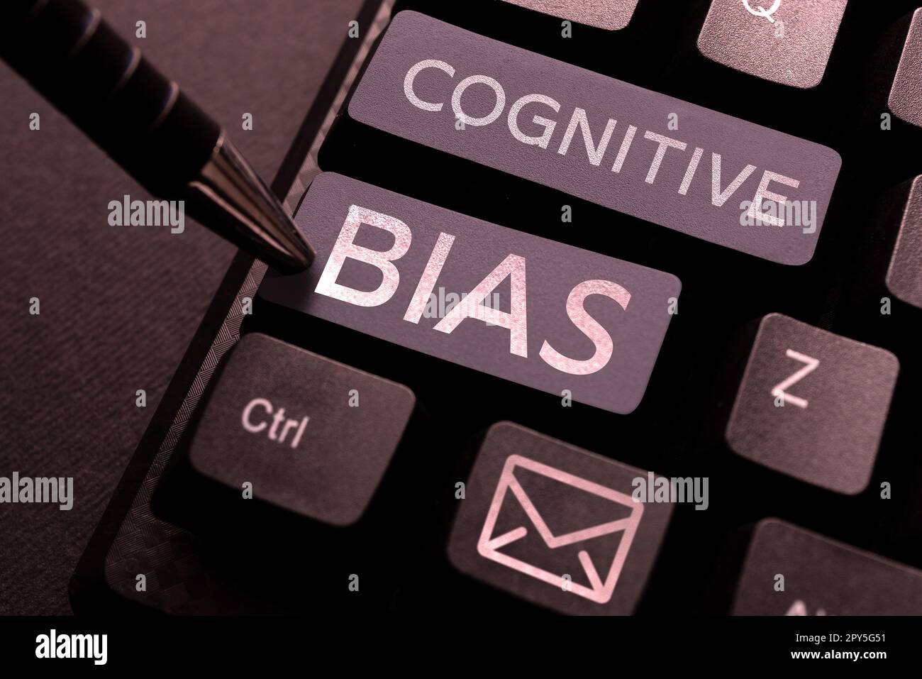 Konzeptionelle Bildunterschrift kognitive Vorurteile. Business Showcase psychologische Behandlung psychischer Störungen Stockfoto