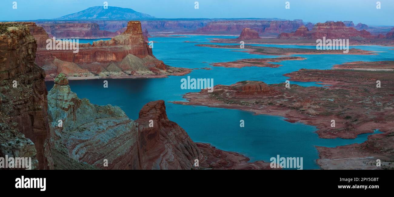 Alstrom Point, Gunsight Butte und Padre Bay, Lake Powell, Utah, USA Stockfoto