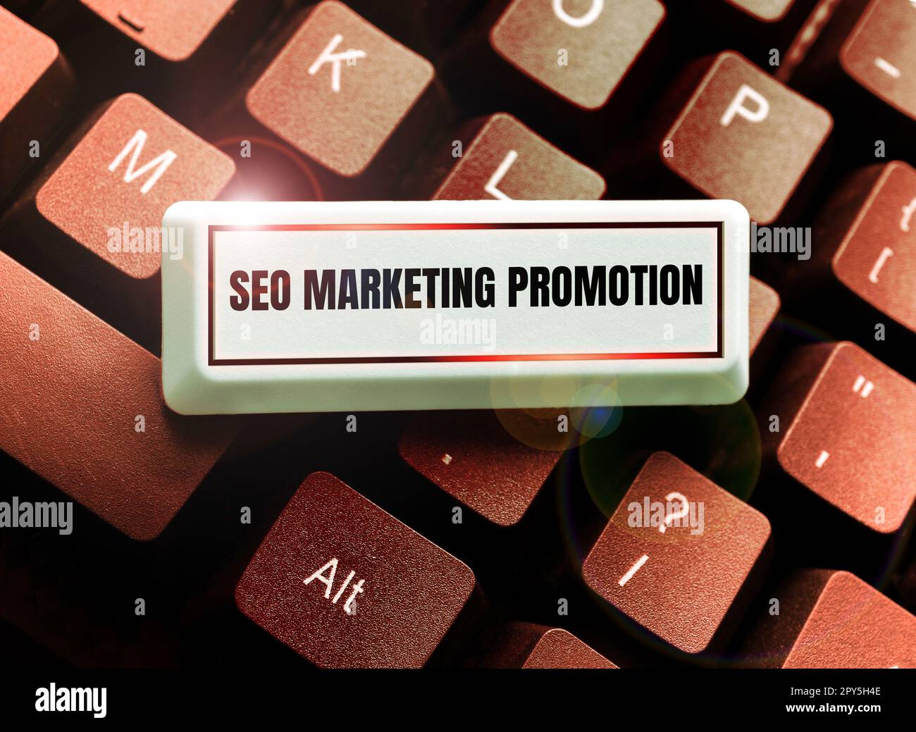 Konzeptionelle Überschrift Seo Marketing Promotion. „Word for Strategy“, die implementiert werden, um Kundenanforderungen zu erfüllen Stockfoto