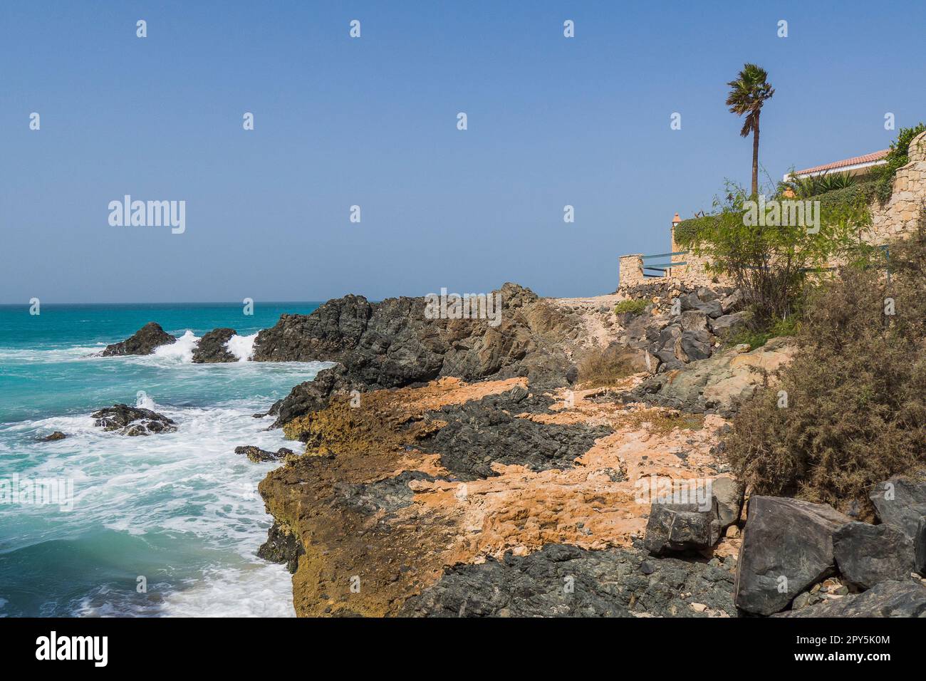 Kap Verde - Boa Vista, Sal Rei - Praia de Cruz Stockfoto