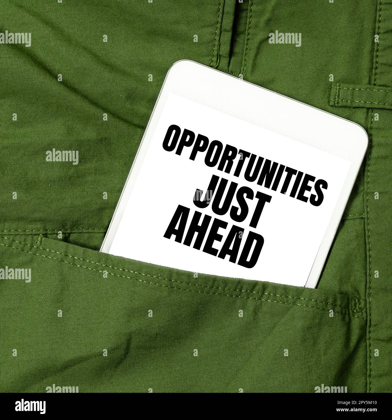 Inspiration für Schilder direkt vor uns. Geschäftskonzepte – Zusammenstellung von Umständen, die es ermöglichen, etwas in kurzer Zeit zu tun Stockfoto