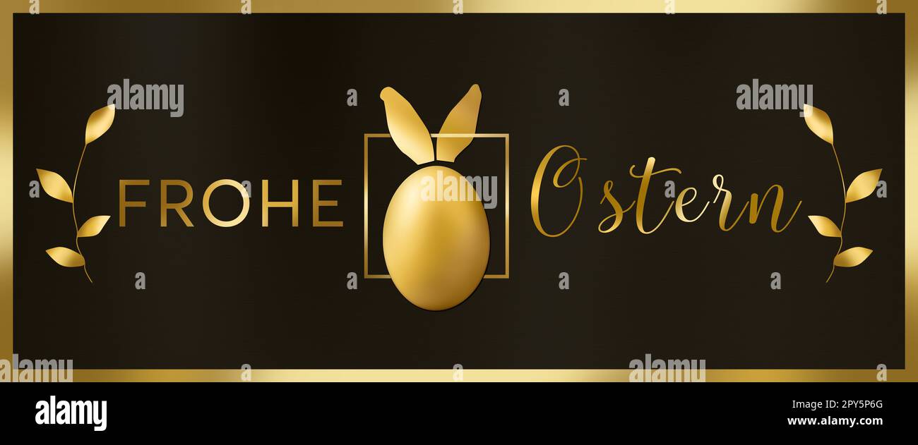 Ostergrußkarte, schwarze Ausgabe Stockfoto