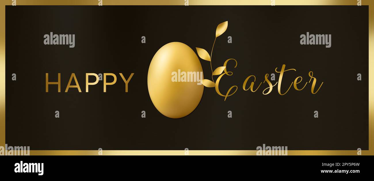 Ostergrußkarte, schwarze Ausgabe Stockfoto